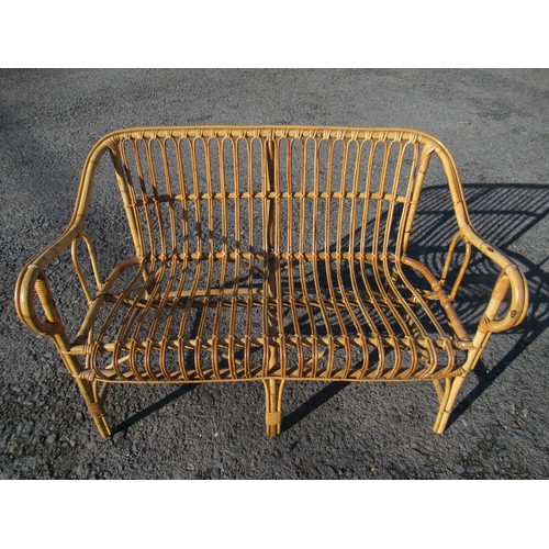 697 - A Bamboo 2 Seat Chair (No Cushions) 114 cm Wide