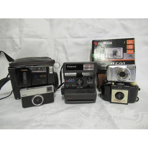 48 - A Quantity of Film and Digital Cameras Including Polaroid Instamatic Close up and Fujifilm Finepix