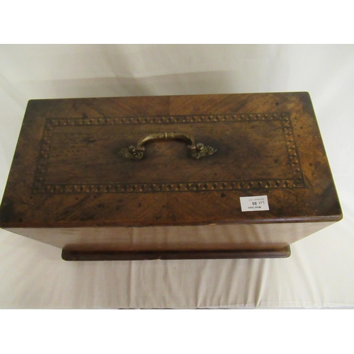 80 - An Antique Hand Crank Wertheim A Superba Sewing Machine in Original Inlaid Case with Box of Accessor... 