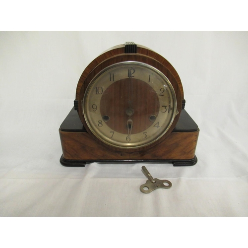 84 - An Art Deco 8 Day Mantle Clock with Westminster Chime - Working with Pendulum and Key