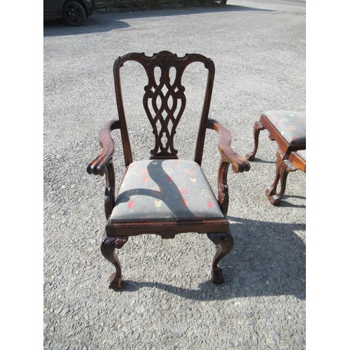 47 - 8 x Chippendale Style Mahogany Chairs - Some Requiring Repair