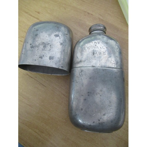 59 - A Hip Flask Engraved with 