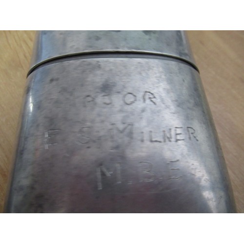 59 - A Hip Flask Engraved with 