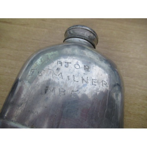 59 - A Hip Flask Engraved with 