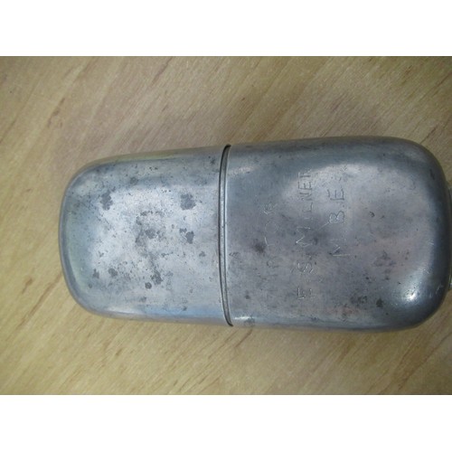 59 - A Hip Flask Engraved with 