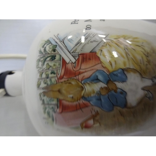 72 - A Wedgewood Beatrix Potter Peter Rabbit Lamp Base ( no chips)