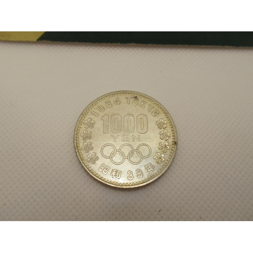 700 - Japanese Olympic Games 1964 1000 Yen and Chartered Bank Coin Set