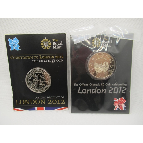 706 - London 2012 £5 Olympic Coins 