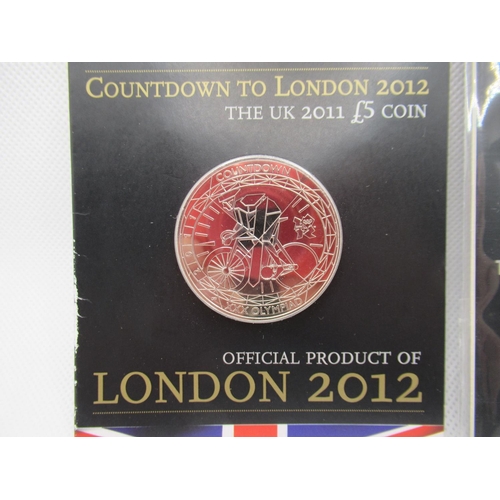 706 - London 2012 £5 Olympic Coins 