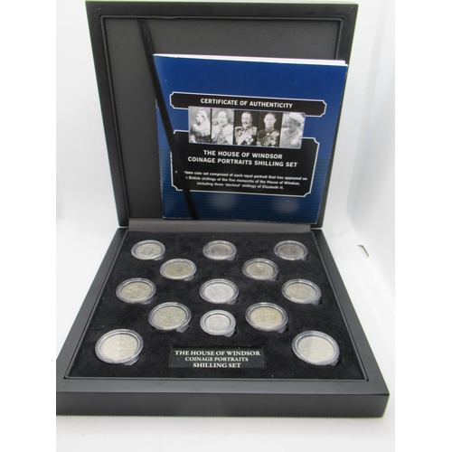 717 - The House of Windsor Coinage Portraits Shilling Set - The Bradford Exchange