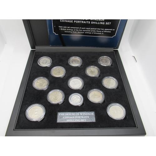 717 - The House of Windsor Coinage Portraits Shilling Set - The Bradford Exchange