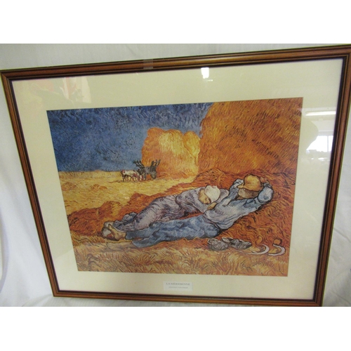 807 - A Framed Print of Vincent Van Goughs La Meridienne 73 x 61cm