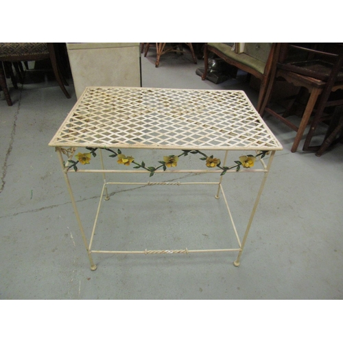 820 - A White Painted Metal Table 60 x 42 x 57cm