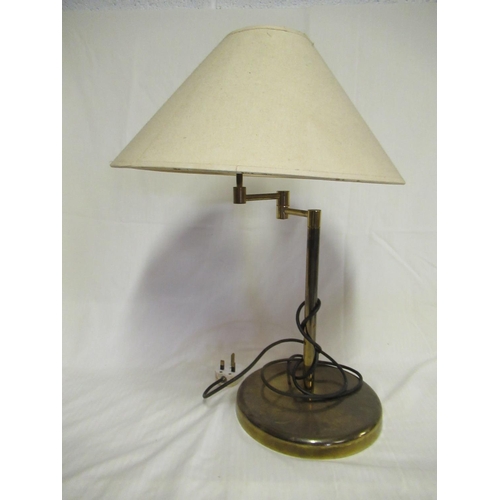 830 - A Brass Adjustable Lamp 60cm high