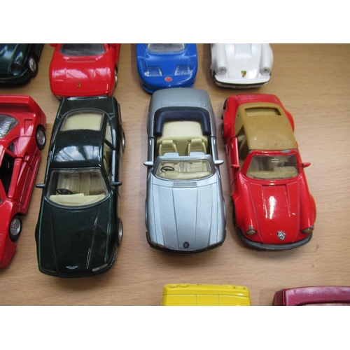 83A - 15x Model Cars - Scale 1/38 Porsche, Jaguar, Lotus, Ferrari etc.