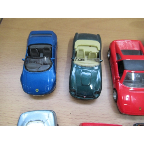 83A - 15x Model Cars - Scale 1/38 Porsche, Jaguar, Lotus, Ferrari etc.