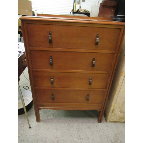 840 - A Vintage Oak 4 Drawer Chest of Drawers 108cm h x 75cm w x 42cm D