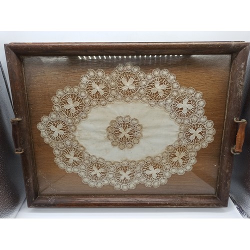 64B - An Antique Lacework Doily Tray