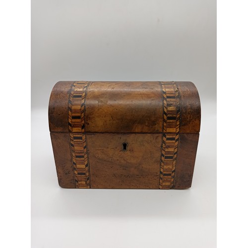 49A - A Marquetry Tea Caddy