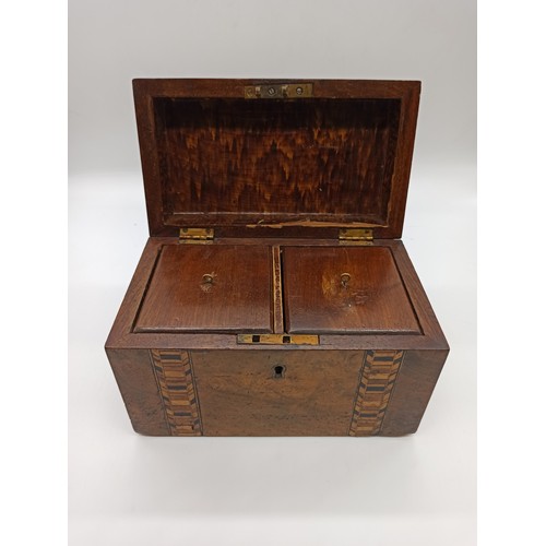 49A - A Marquetry Tea Caddy