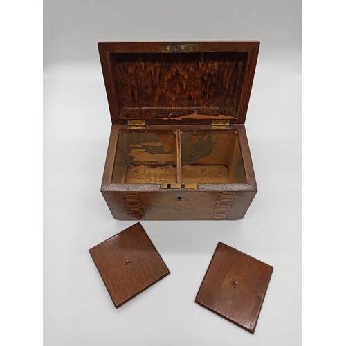 49A - A Marquetry Tea Caddy