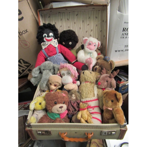 791b - A Vintage Suitcase full of Cuddly Toys - Some Vintage