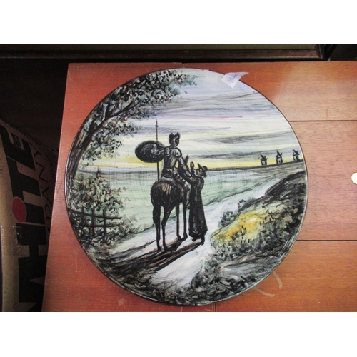 846A - A Studio Hand Painted Wall Hanging Plate  - Don Quixote