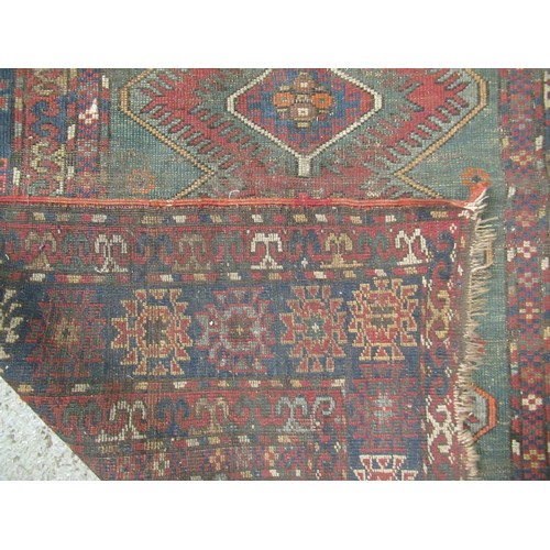 793b - Handmade Carpet 103x 136cm(worn in places)