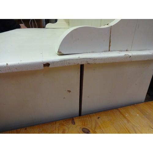 45 - A Large Cream Painted Dresser - In Need of Restoration 141 x 62 x 200cm