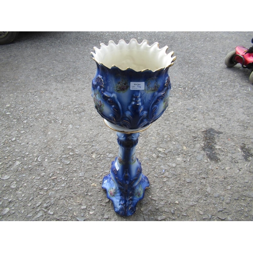 64 - A Blue Jardiniere - no visible cracks or chips