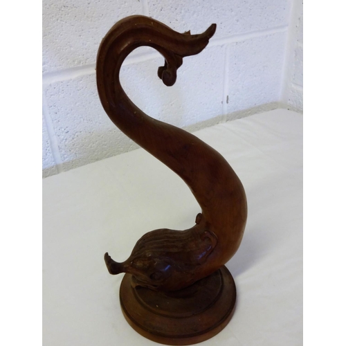 86 - A Carved Wooden Dolphin