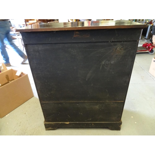 94 - A Victorian Mourning Period Cabinet with Key 83 x 40 x 106cm