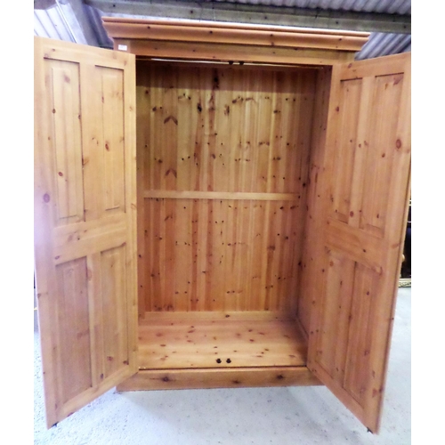 39 - A Large Solid Pine Wardrobe 120 x 56 x 198cm