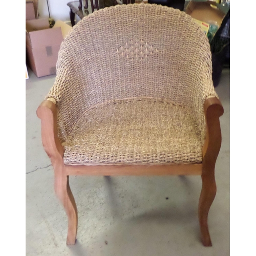 62 - A Seagrass Arm Chair 85 x 62 x 70cm