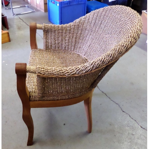 62 - A Seagrass Arm Chair 85 x 62 x 70cm