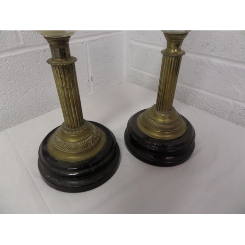 72 - Vintage Oil Lamps x 2 ( one with glass missing)