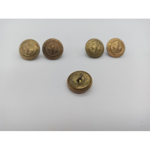 47b - 5 x Scottish  Brass Buttons - Northern Lighthouse Board Firmin - London Circa early 1900's