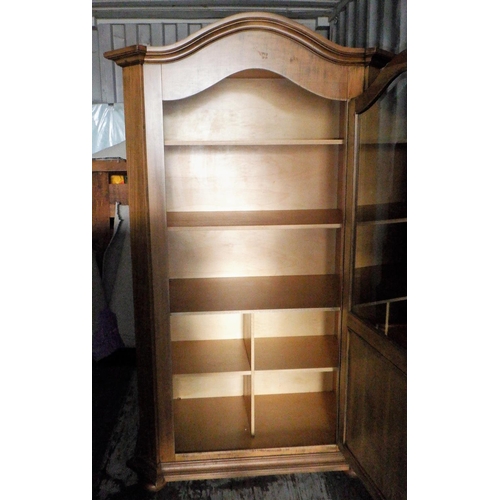 750 - A Marks and Spencers Bevelled Glass Cupboard Display Unit 170 x 64 x 197cm