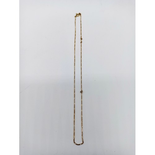 19b - Hallmarked 9 Carat Gold Necklace 44cm 2.9grams