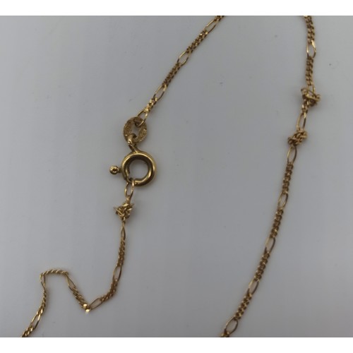 19b - Hallmarked 9 Carat Gold Necklace 44cm 2.9grams