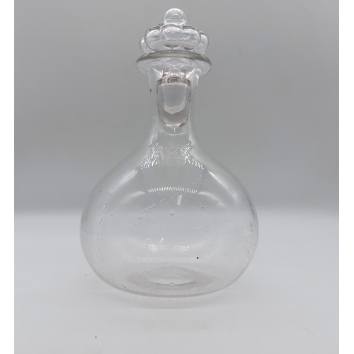 63a - An Antique Blown Glass Decanter with Ground Pontil Mark