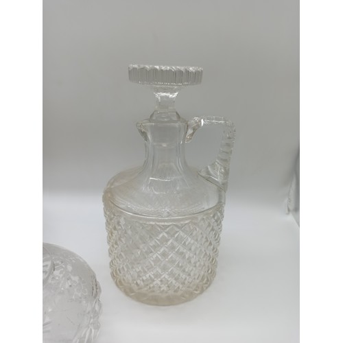 81a - 3 x Cut Glass Decanters