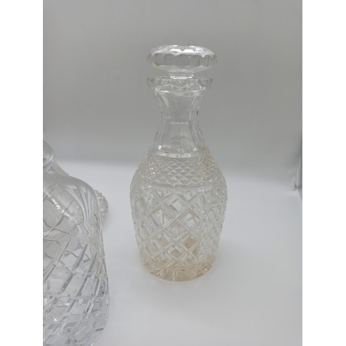 81b - 3 x Cut Glass Decanters