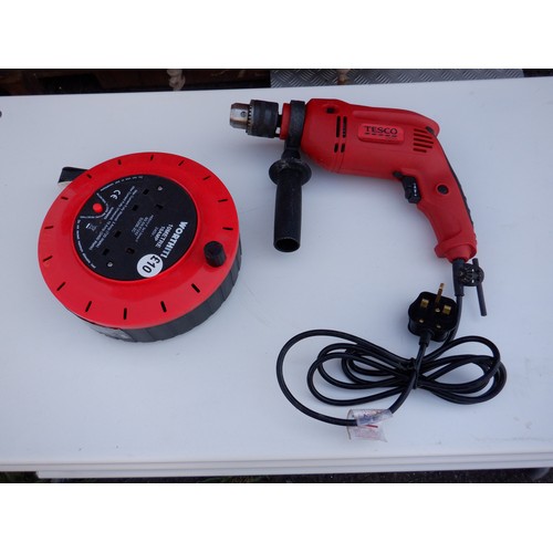 751 - 10 Meter Double Socket Extension Lead plus 600w Impact Drill ( Tesco Brand) Very Good Condition