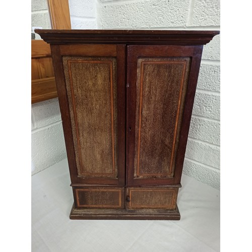 763 - A Small antique Inlaid Cupboard 58x38x28cm