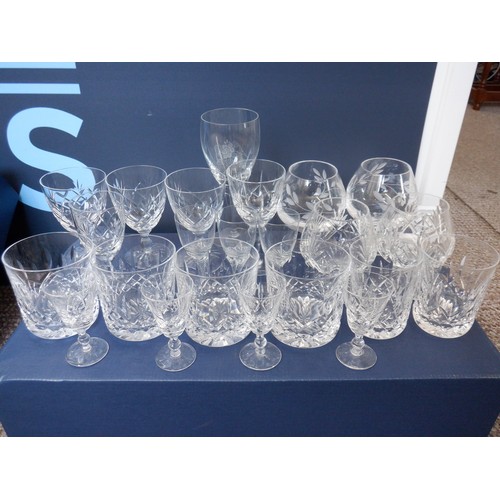 63B - A quantity of Crystal Tumblers, Wine Glasses and Brandy Balloons - All in excellent condition with n... 