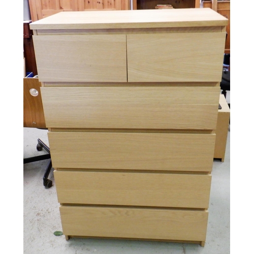 204 - An Ikea 6 Drawer Chest of Drawers 80 x 48 x 122cm ( also see lot 205)