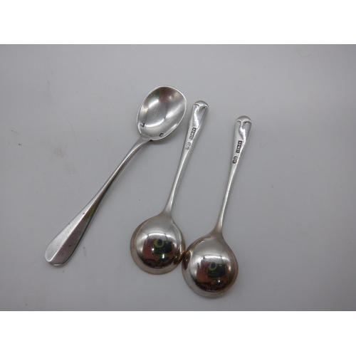 21 - Hallmarked Silver Mustard Spoons