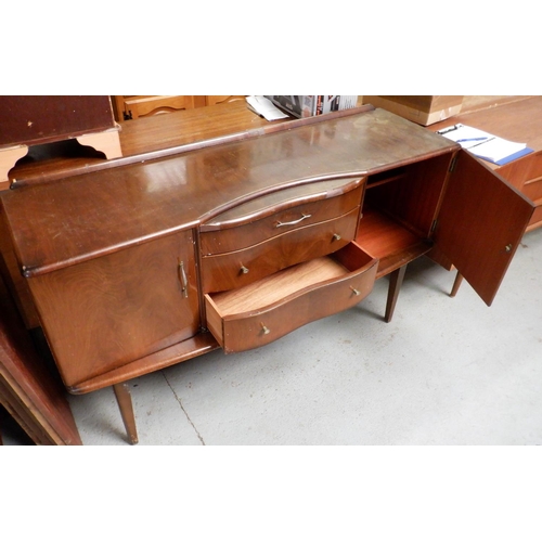 245 - Mid Century Wooden Sideboard approx. 141 x 43 x 80cm ( slight damage to veneer)