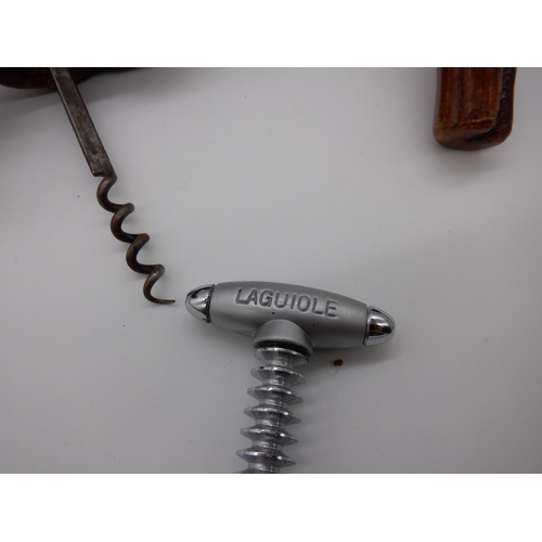 275b - A Variety of Corkscrews including Laguiole and Natural Wood Handled